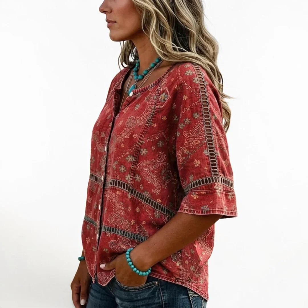 Fellie women's vintage blouse, view 4