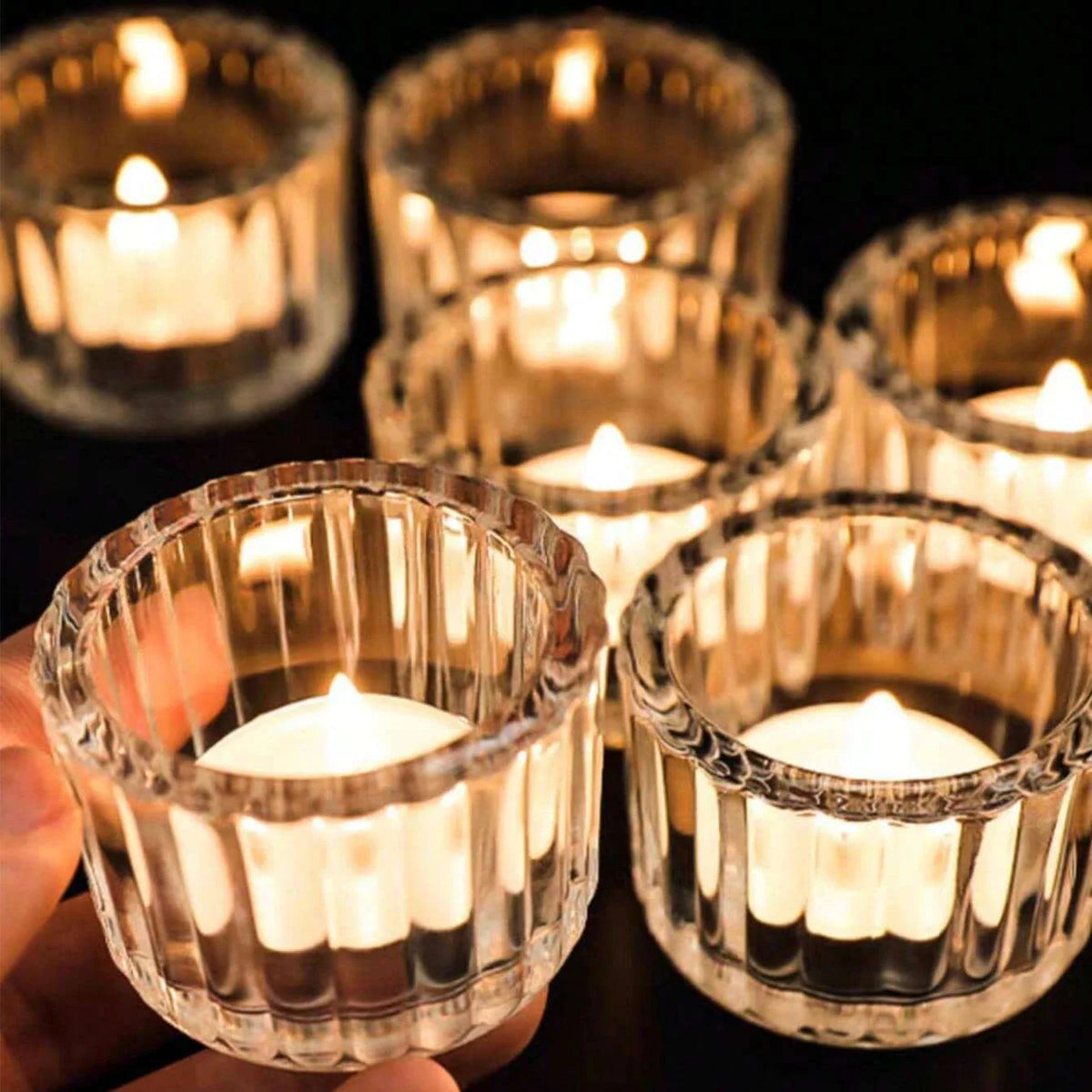 Fiamma glass tealight holders