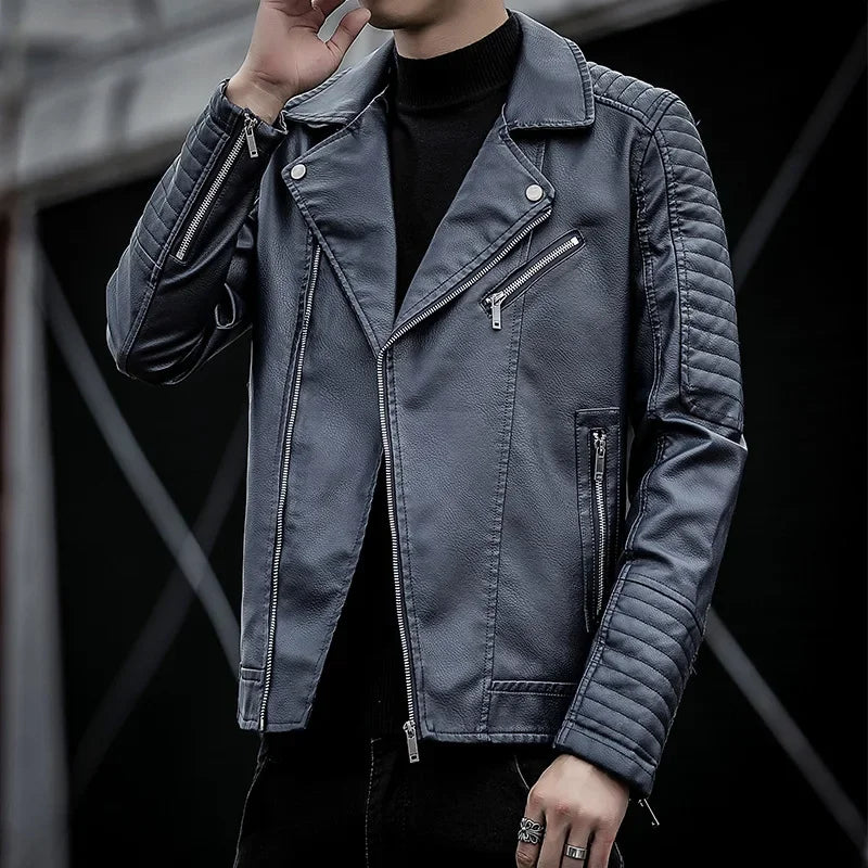 Men's elegant leather jacket – Avinos Milano
