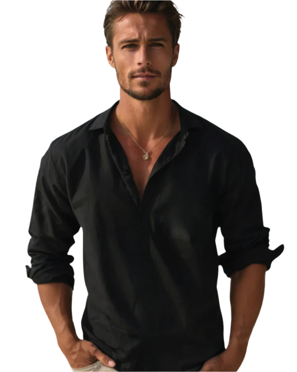 Fiorenzo men's cotton shirt, alternate view