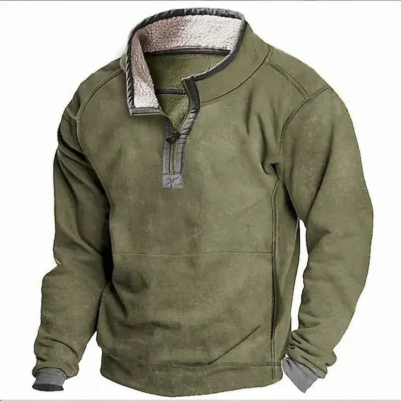 Men's fleece sweater, alternate view