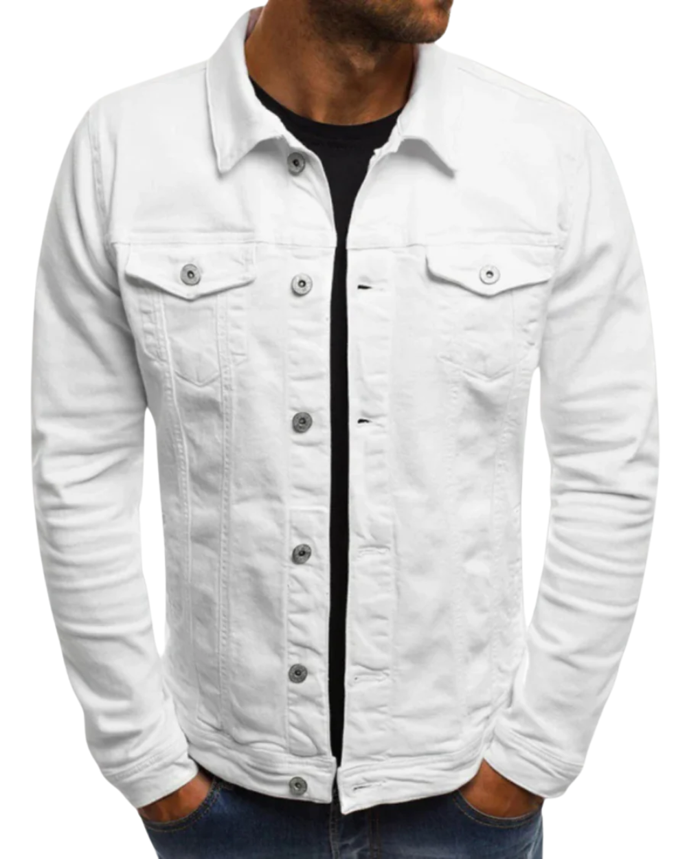 Men's denim jacket, alternate view