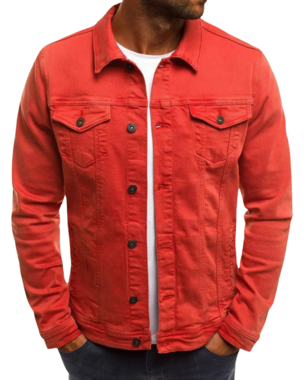 Men's denim jacket, additional view