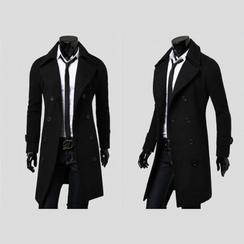 Men's elegant trench coat, alternate view