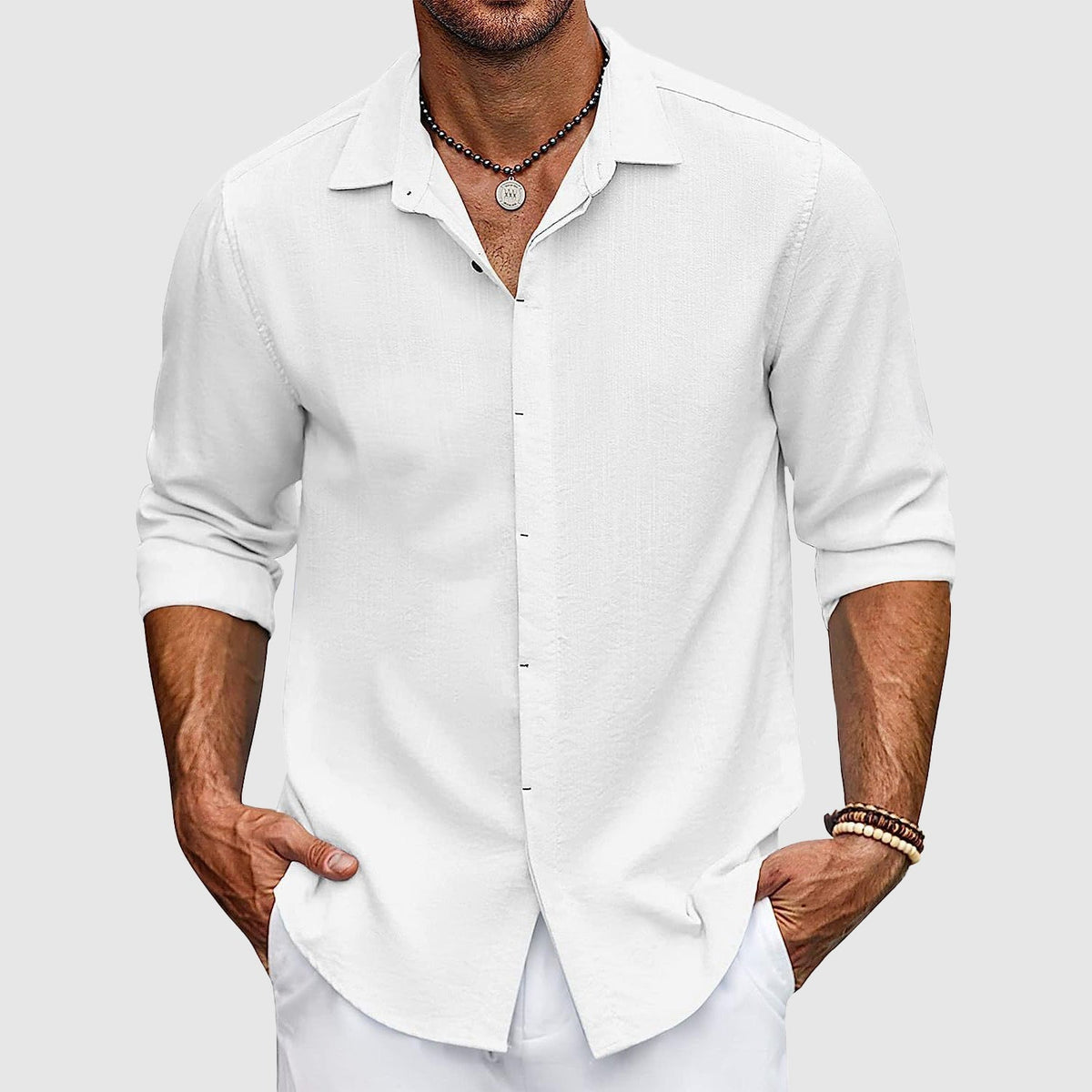 Franco men's elegant cotton shirt, alternate view