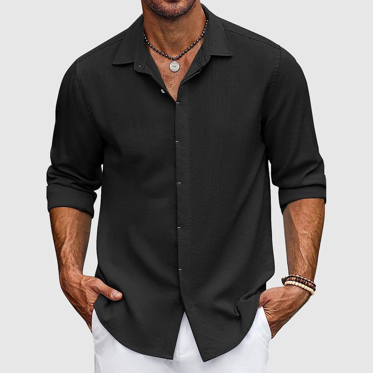 Franco men's elegant cotton shirt, additional view