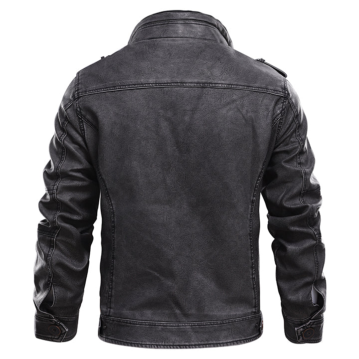 Salvatore men's elegant leather jacket, additional view