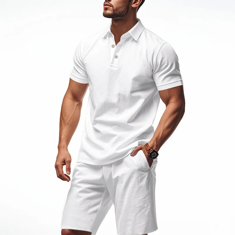 Marco men's elegant cotton two-piece set – Avinos Milano