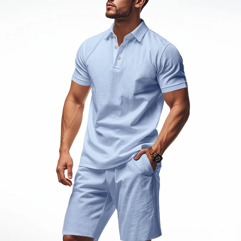 Marco men's elegant cotton two-piece set, view 6
