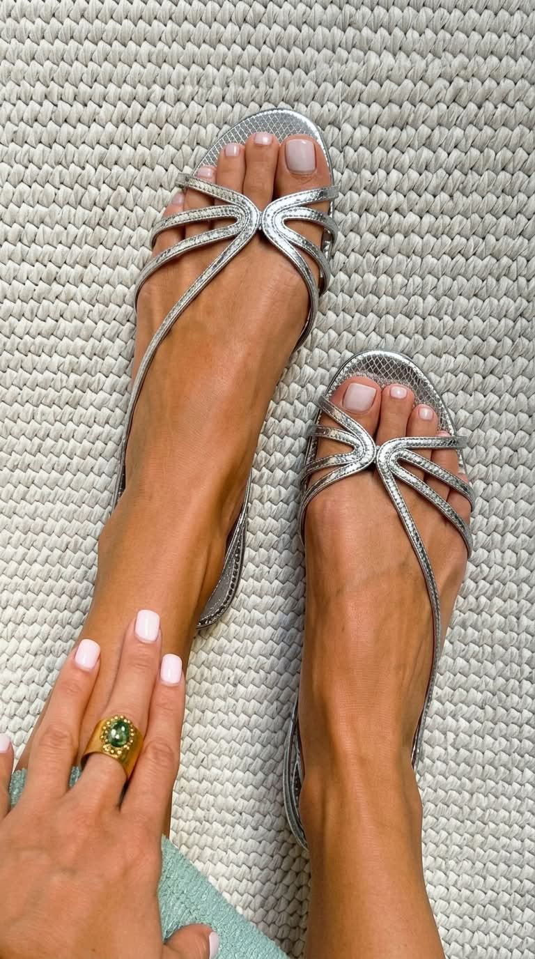 Ginevra Elegant Golden Sandals for Summer, view 4