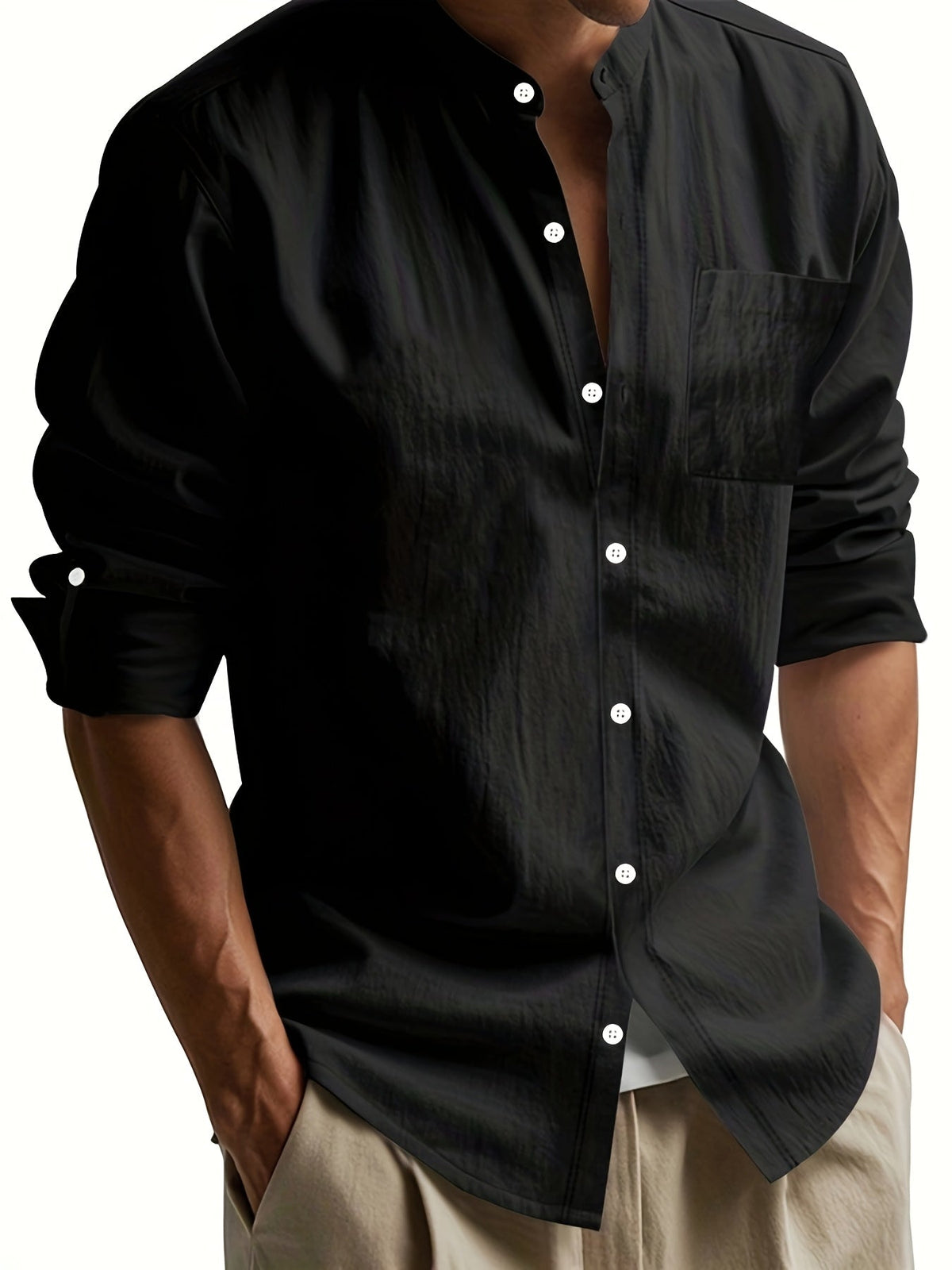 Giorgio men's elegant linen shirt, view 11