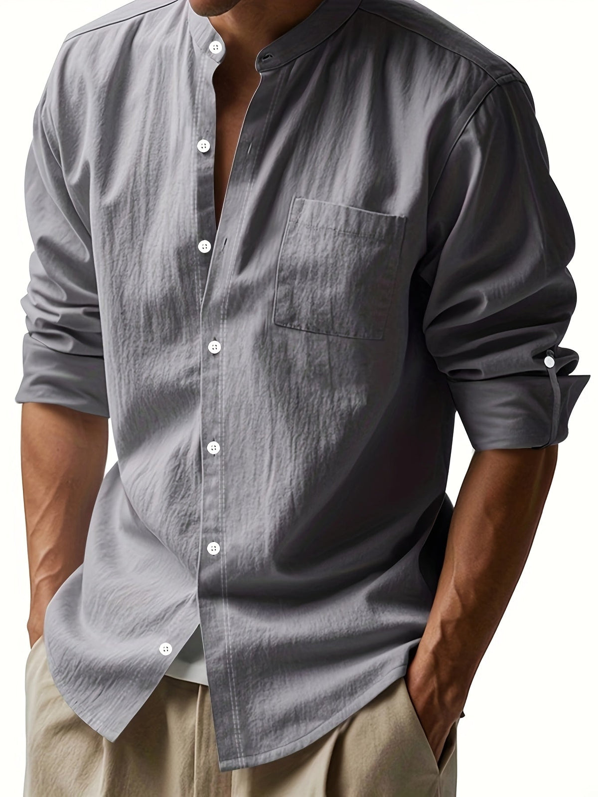 Giorgio men's elegant linen shirt, view 13