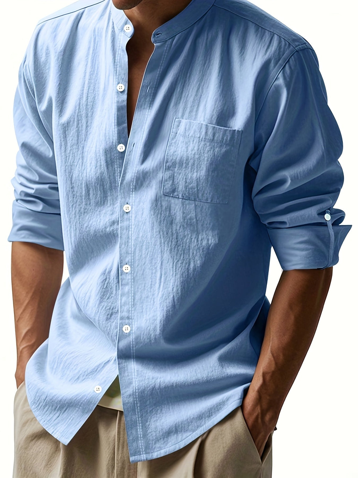 Giorgio men's elegant linen shirt, view 14