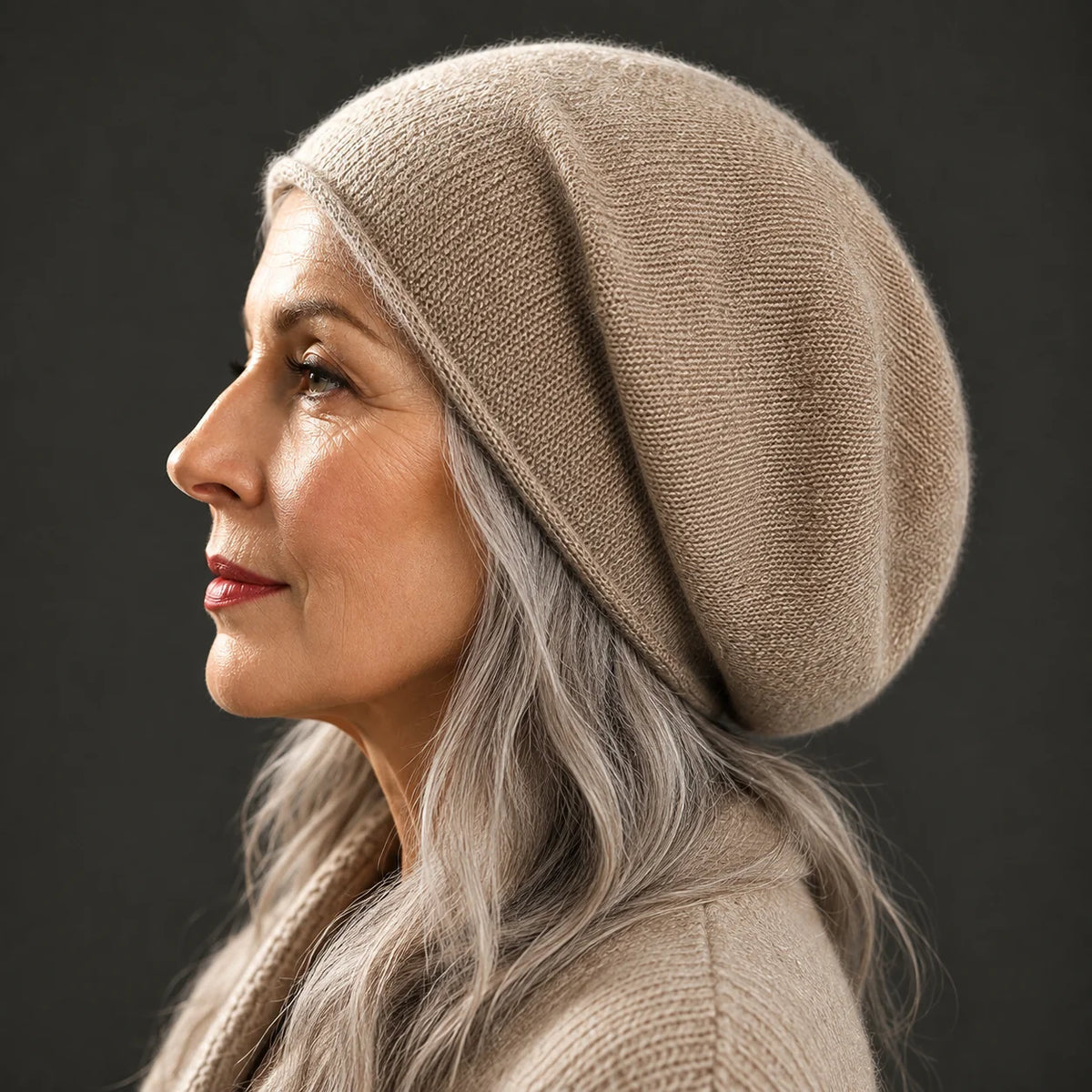 Giulia Soft-Knit Winter Beanie in Brown