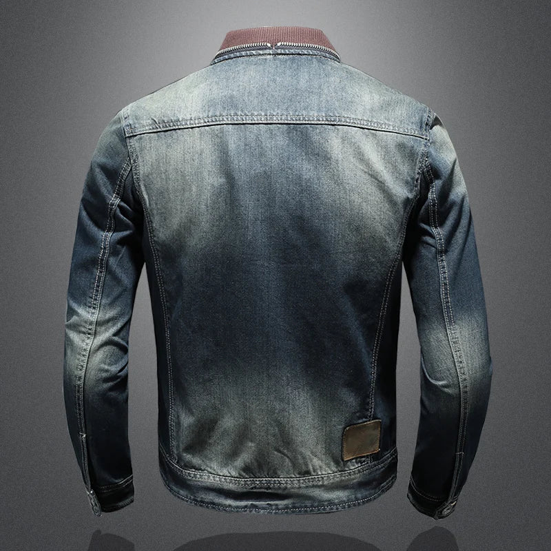 Men's elegant denim jacket, additional view