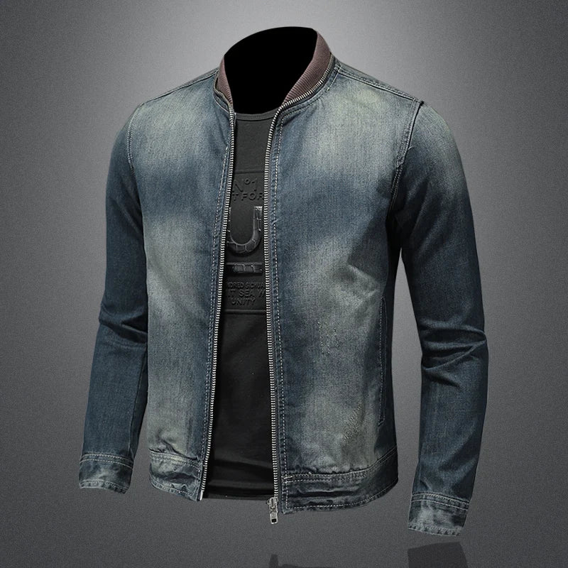 Men's elegant denim jacket, view 4