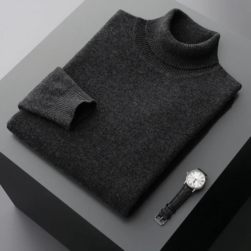 Men's wool turtleneck sweater – Avinos Milano