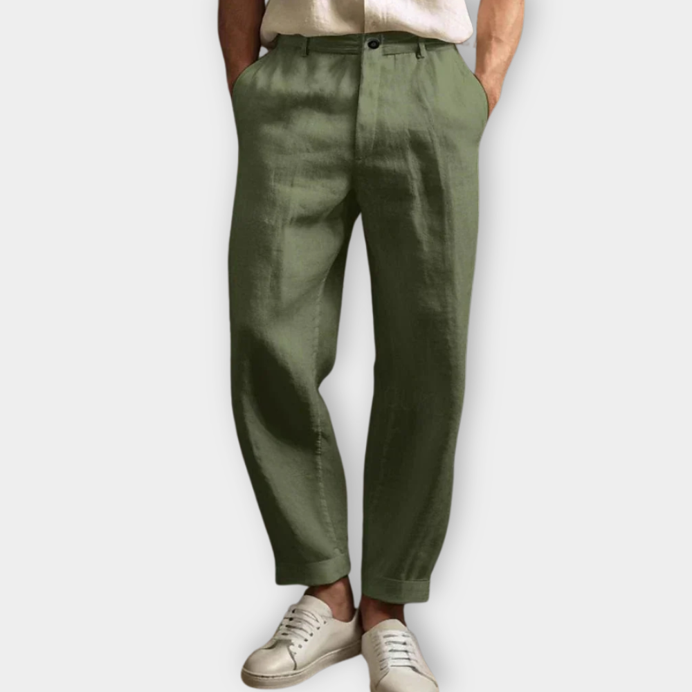 Matteo men's linen pants, view 4