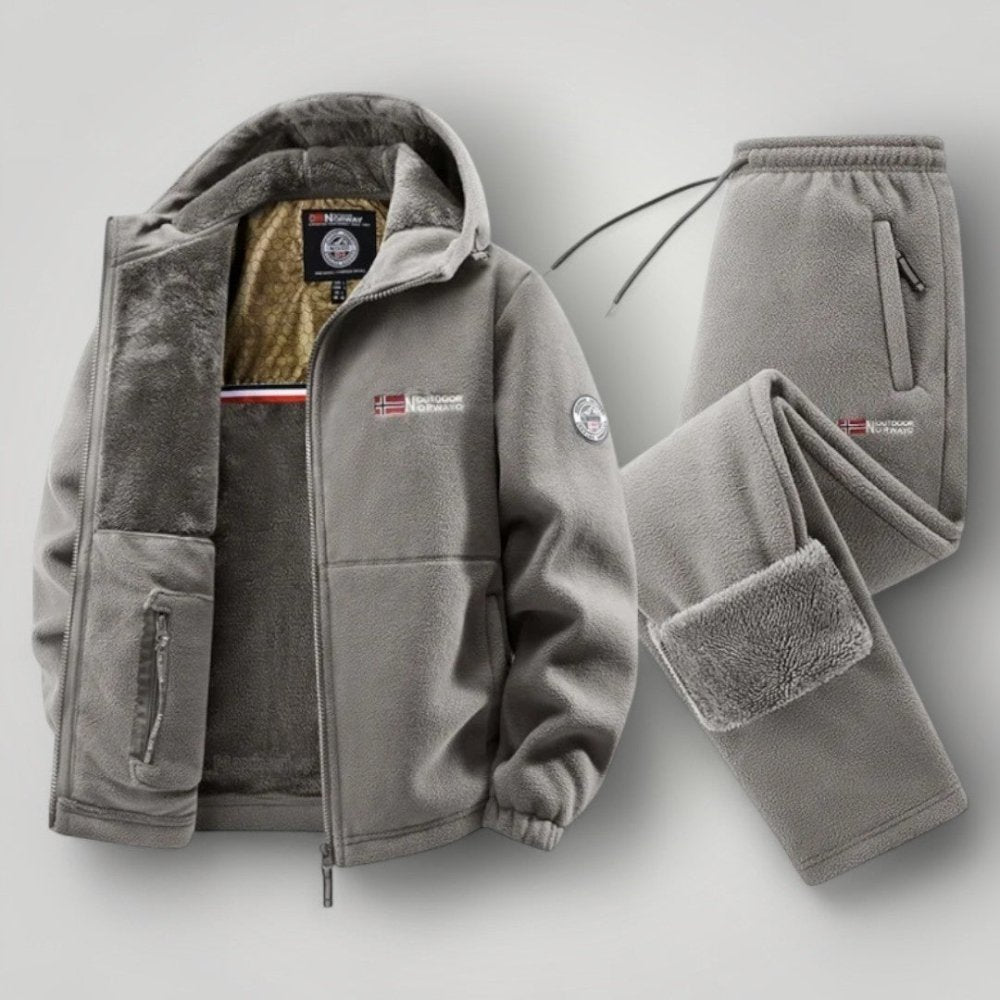 Men's elegant fleece two-piece set, alternate view