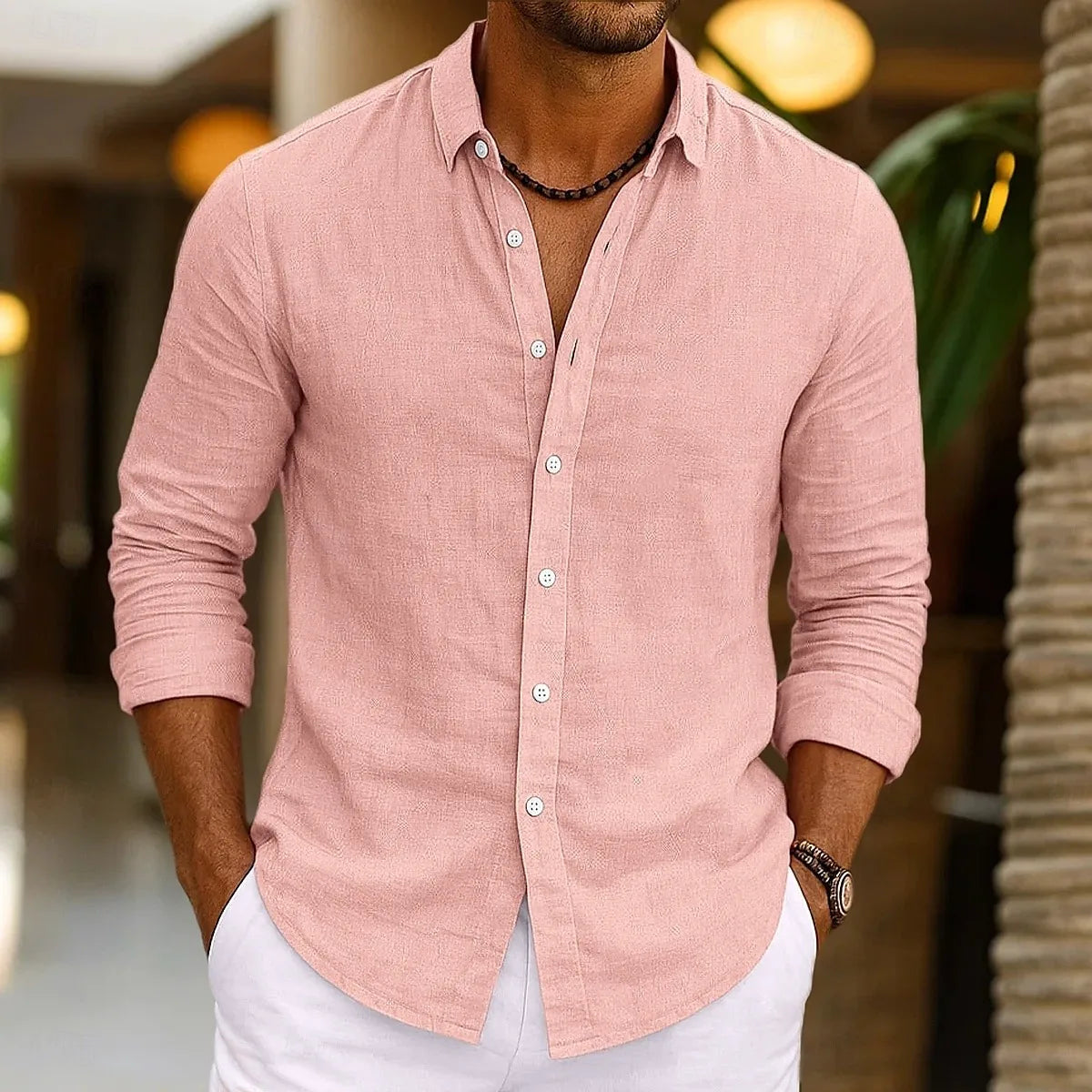 Sergio men's elegant cotton shirt, alternate view