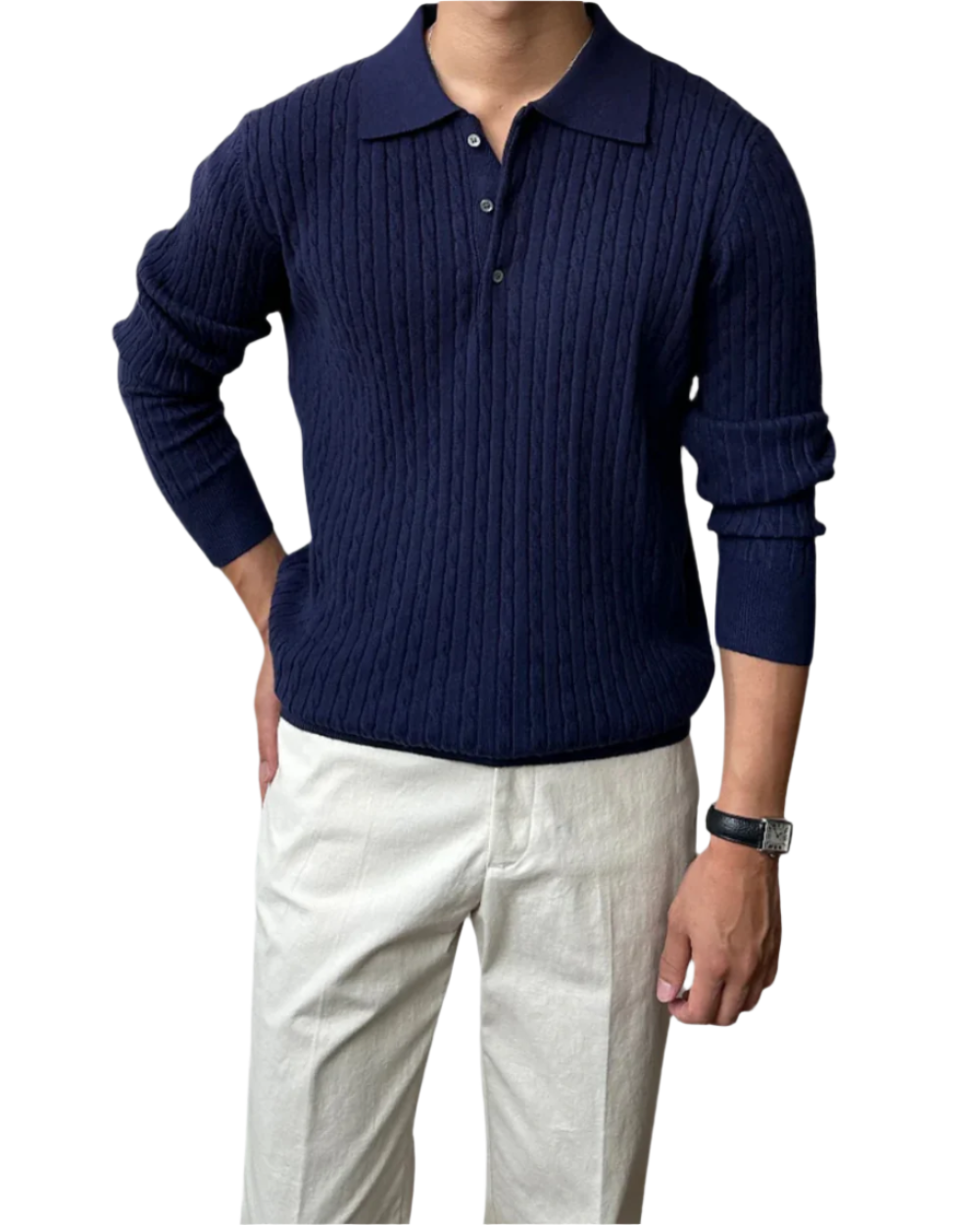 Tomasso men's knitted sweater, alternate view