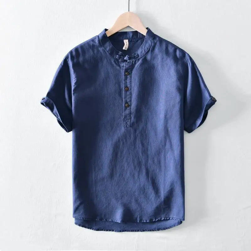 Men's cotton linen shirt, additional view
