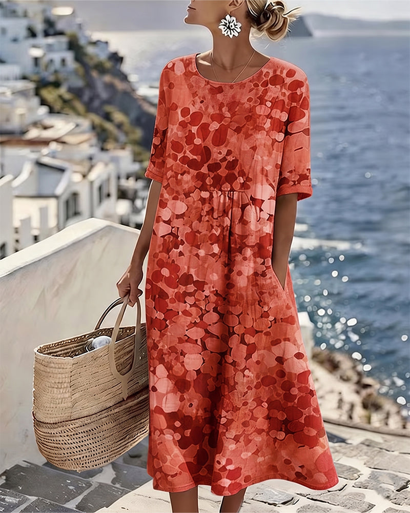 Herra women's floral midi dress, view 4