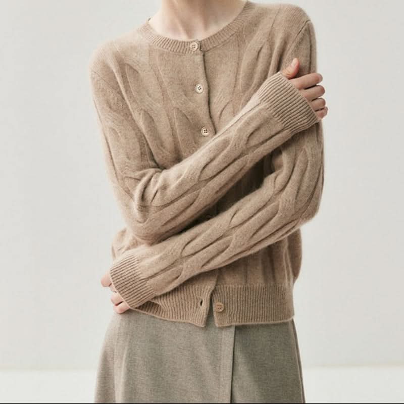 Aveline Luxury Cashmere Cardigan – women's sweaters, view 2