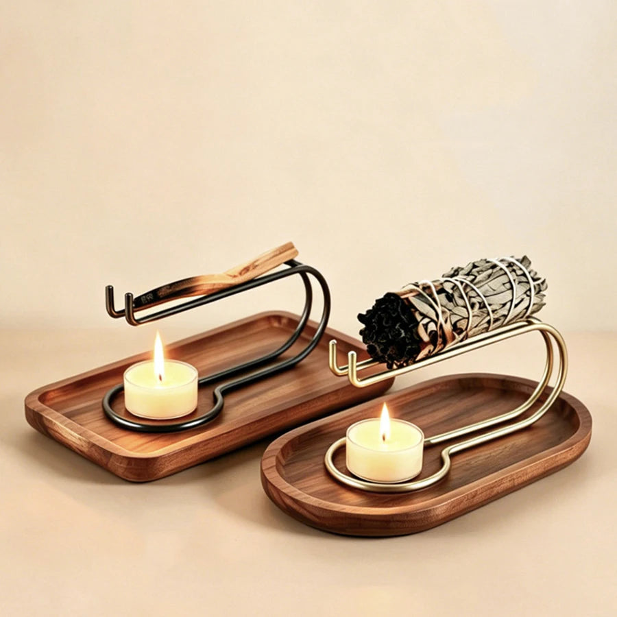 Incenso trays with smudge sticks