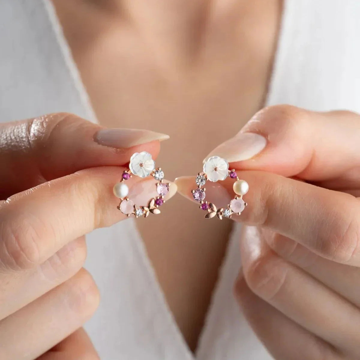 Iris women's floral earrings – Avinos Milano
