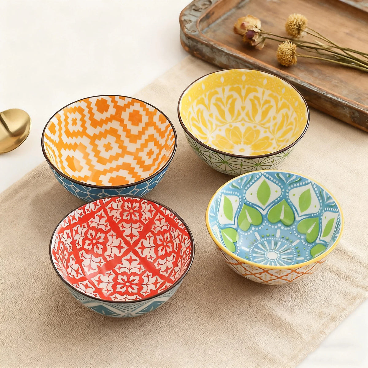 Set of four Ischia bowls