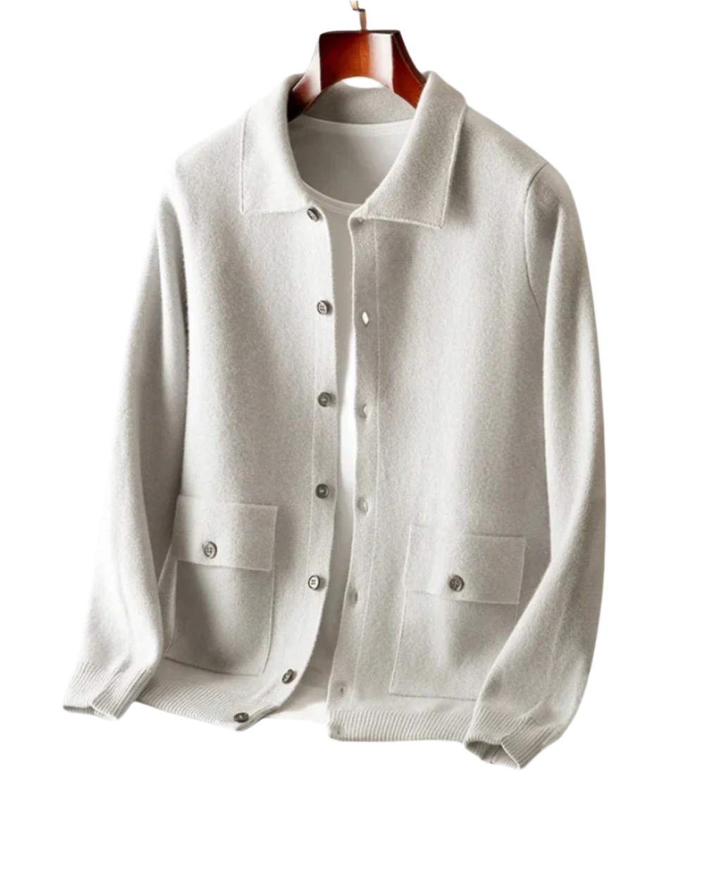 Janus men's wool cardigan, additional view