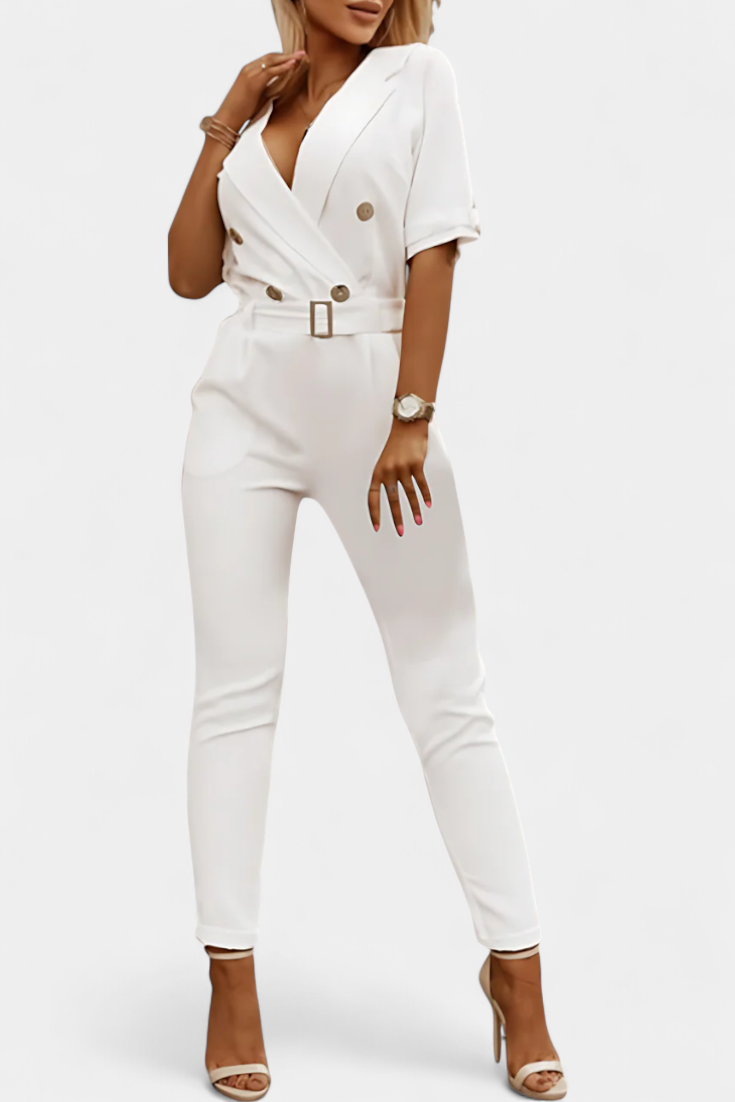 Vivienne V Neck Jumpsuit with Elegant Flowing Design – women's jumpsuits, view 5
