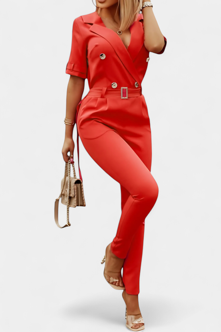 Vivienne V Neck Jumpsuit with Elegant Flowing Design – women's jumpsuits, view 7