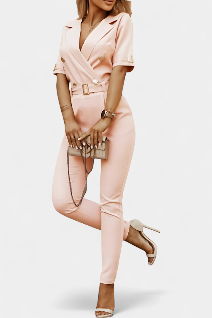 Vivienne V Neck Jumpsuit with Elegant Flowing Design – women's jumpsuits, view 9