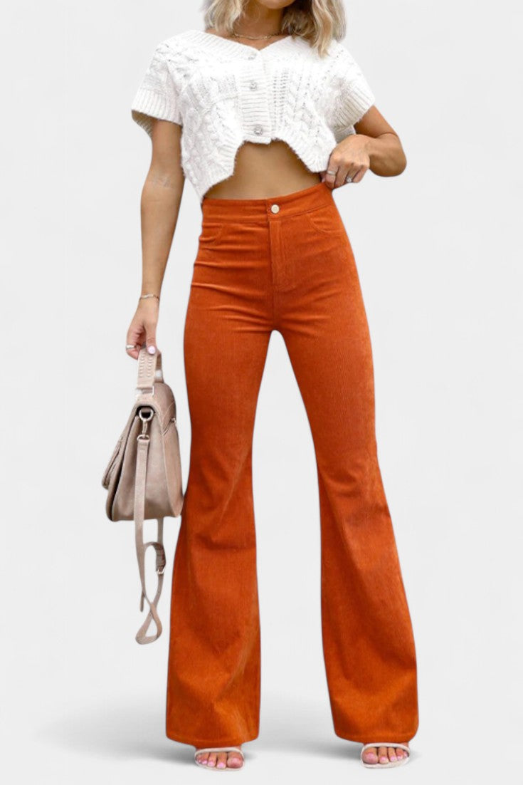 Kiara women's wide-leg high-waisted trousers – Avinos Milano