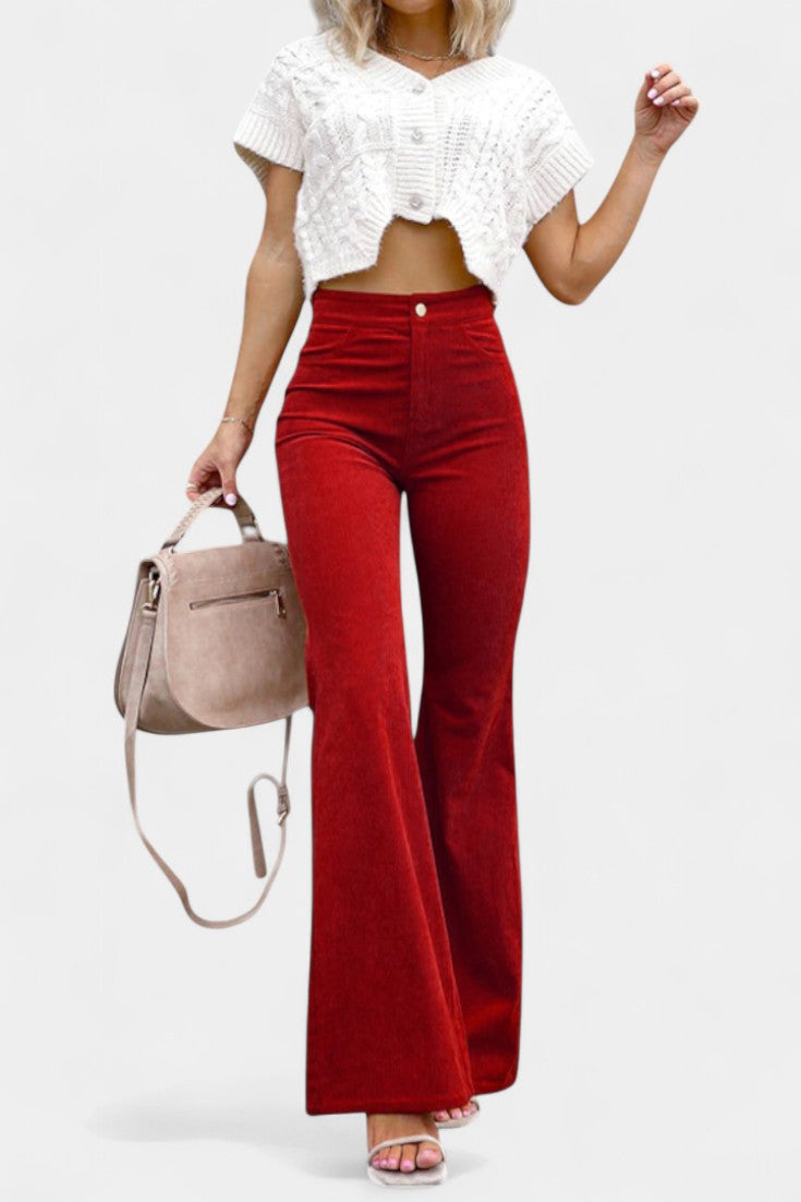 Kiara women's wide-leg high-waisted trousers, view 4