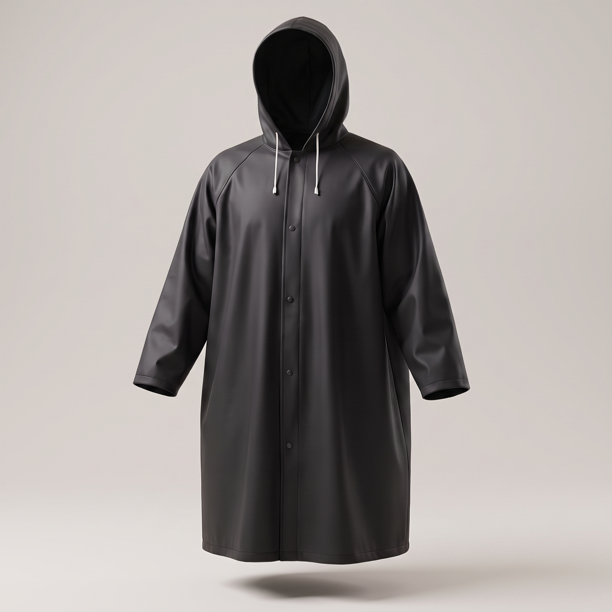 Lago men's hooded rain coat in Black, product shot