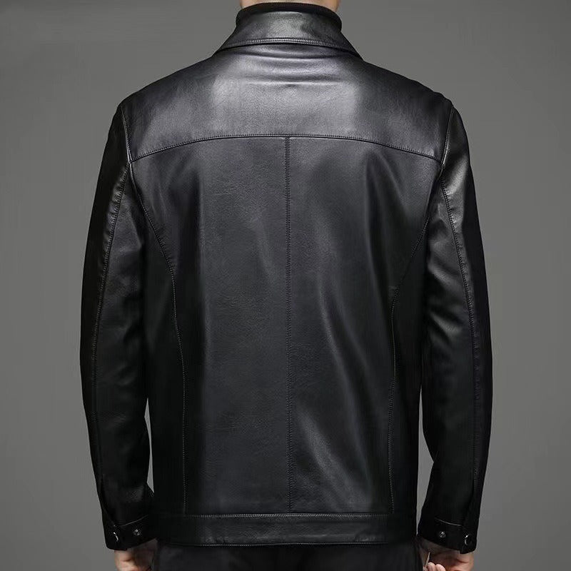 Giovanni men's leather jacket, view 4