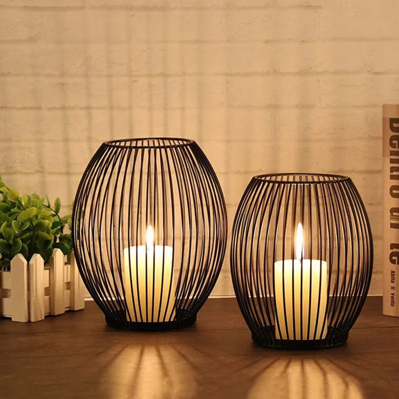 Lanterna wire lanterns with candles