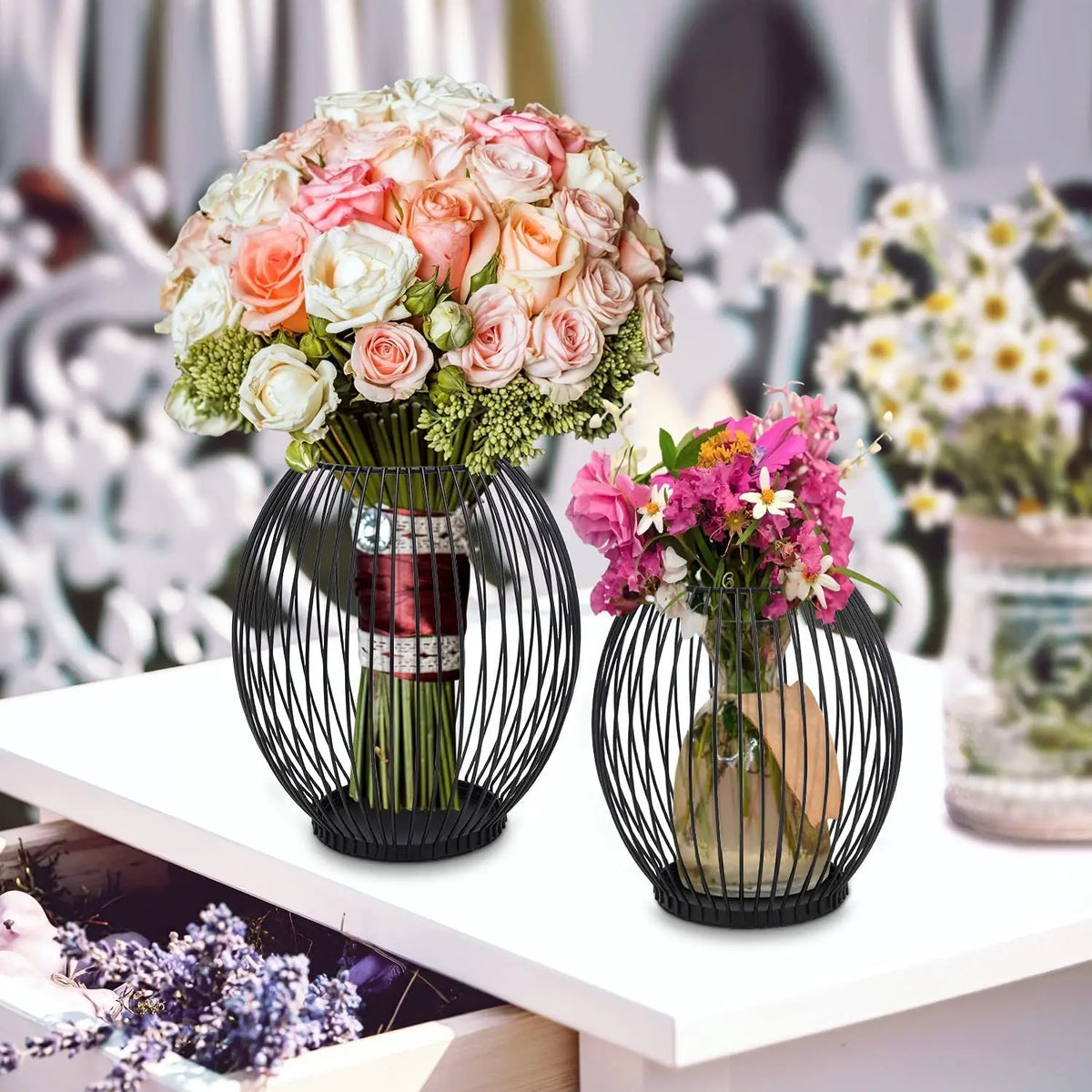 Lanterna lantern with flowers