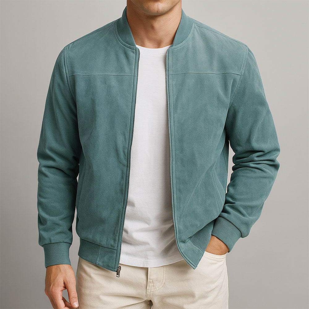 Valerio men's elegant suede jacket, additional view
