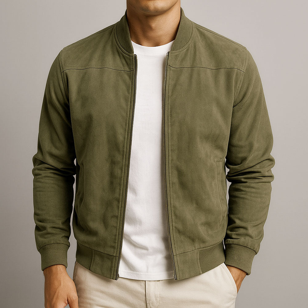Valerio men's elegant suede jacket, view 4