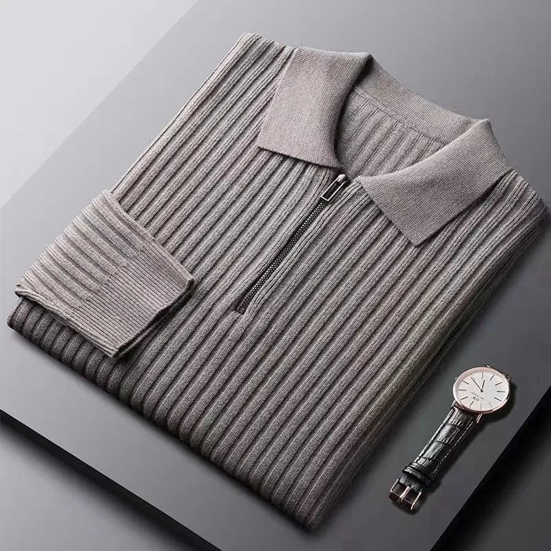 Pattern men's elegant striped sweater, alternate view