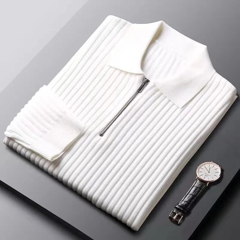 Pattern men's elegant striped sweater, additional view