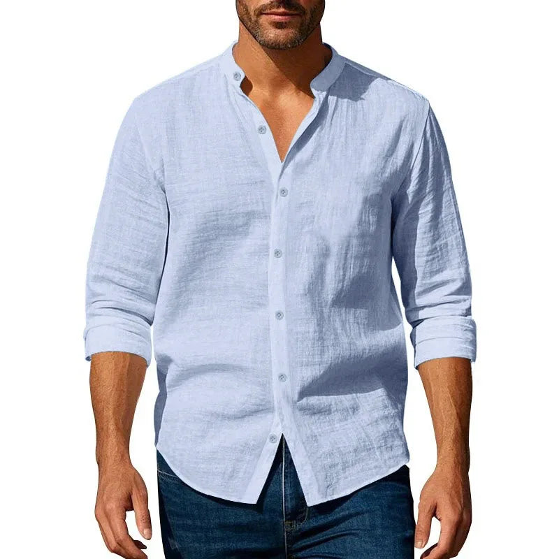 CottonLinen men's cotton linen shirt, additional view