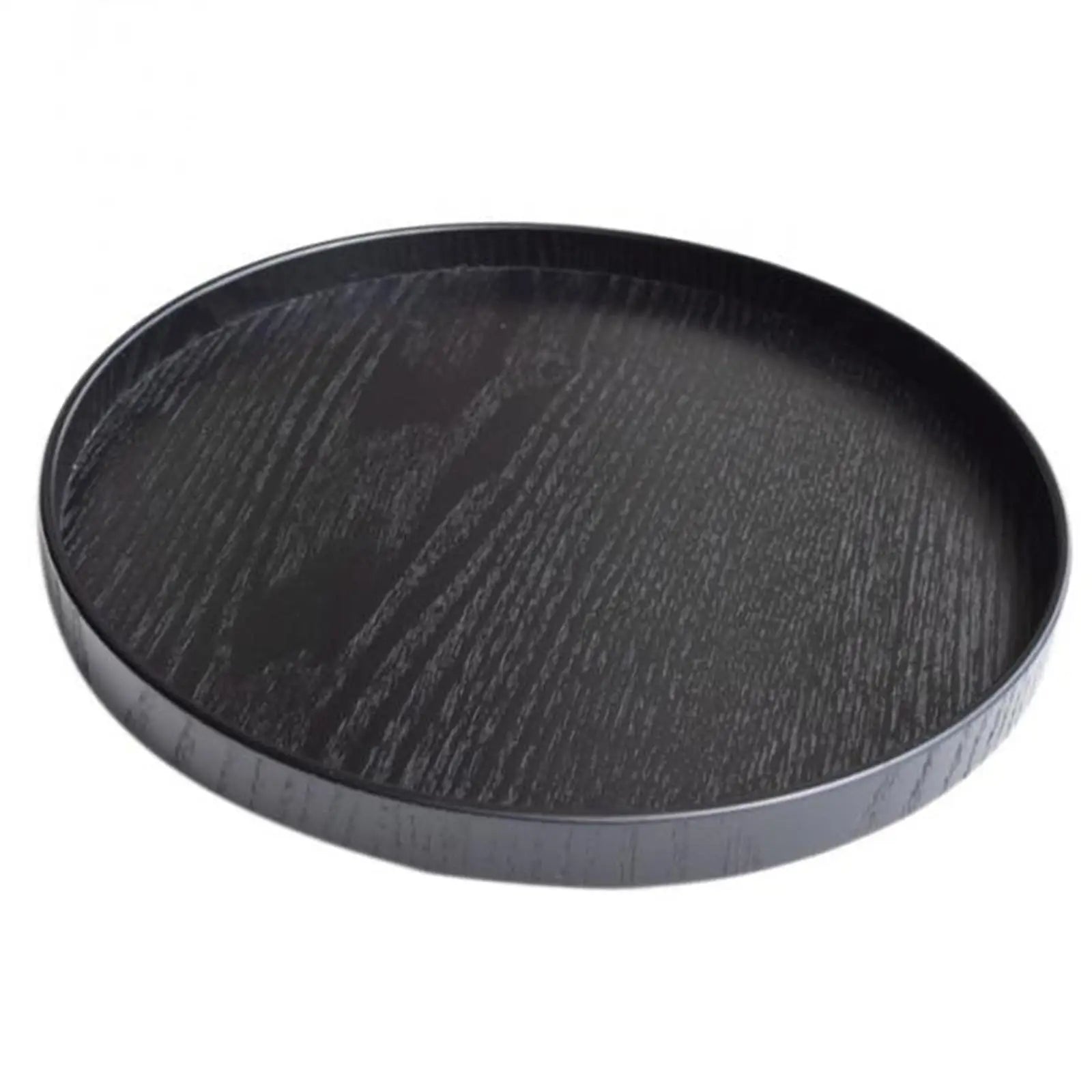 Lavagna round black wooden tray