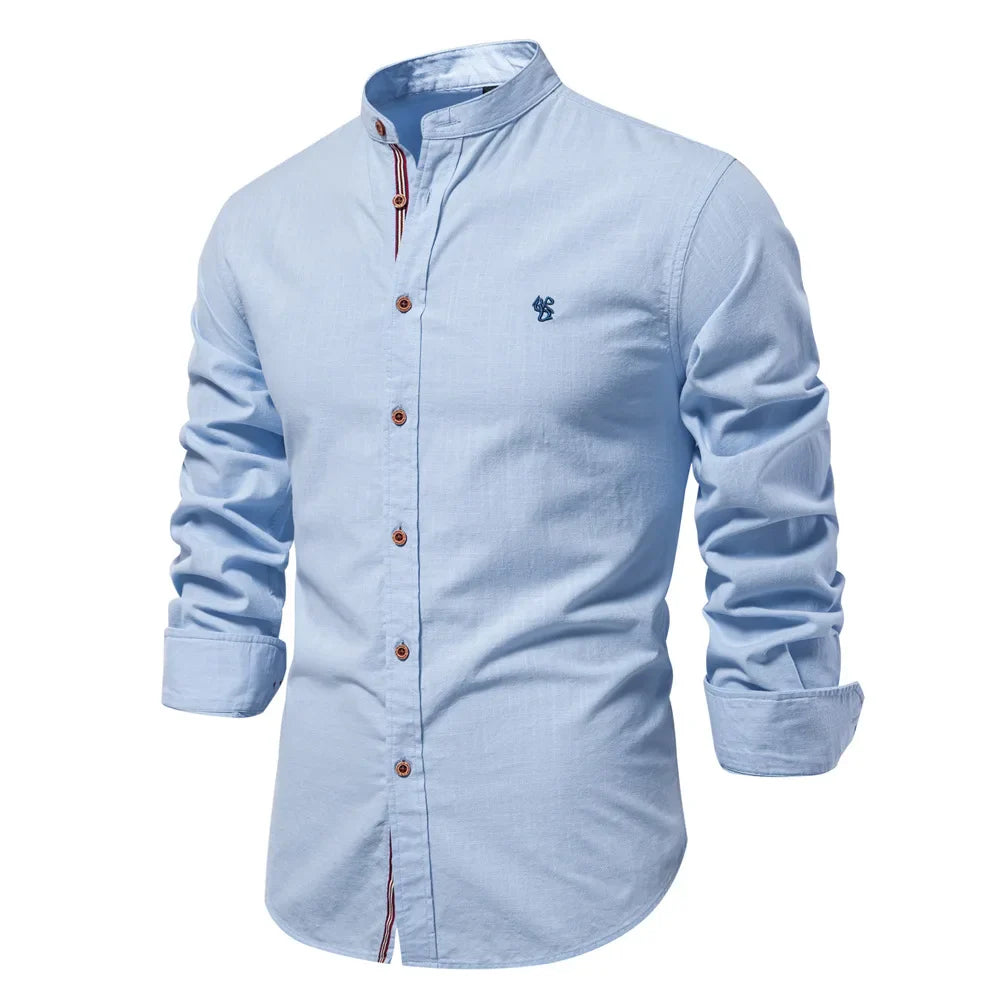 Emilio men's elegant linen shirt, alternate view