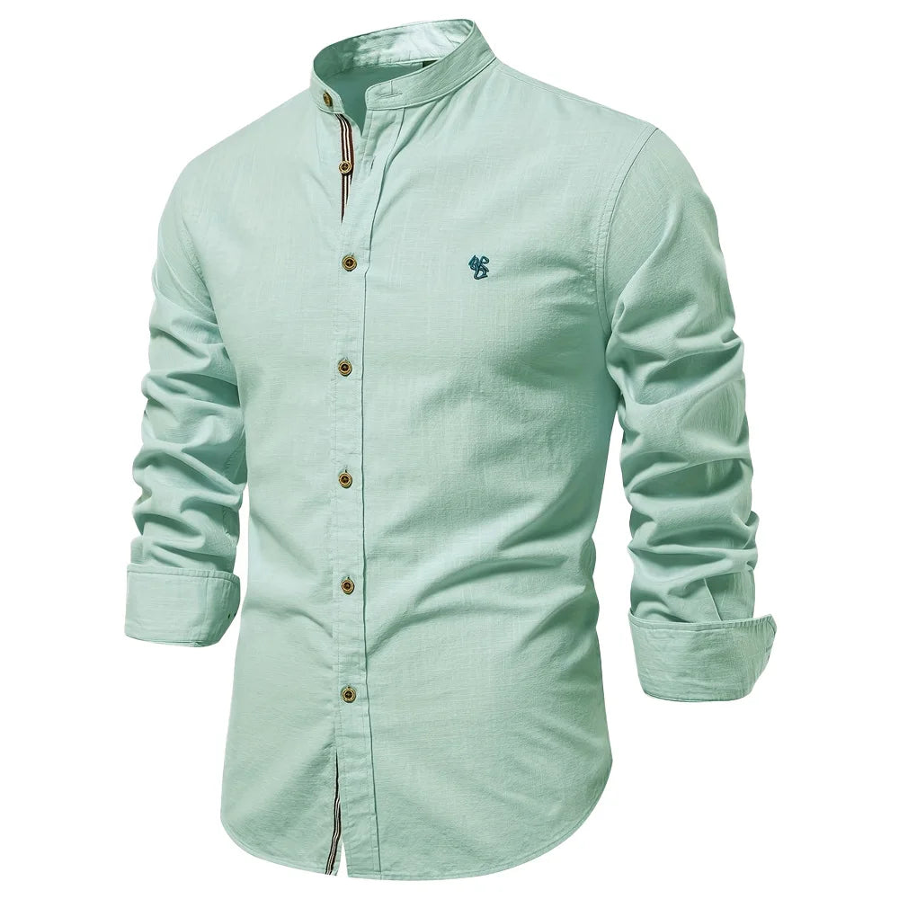 Emilio men's elegant linen shirt, additional view