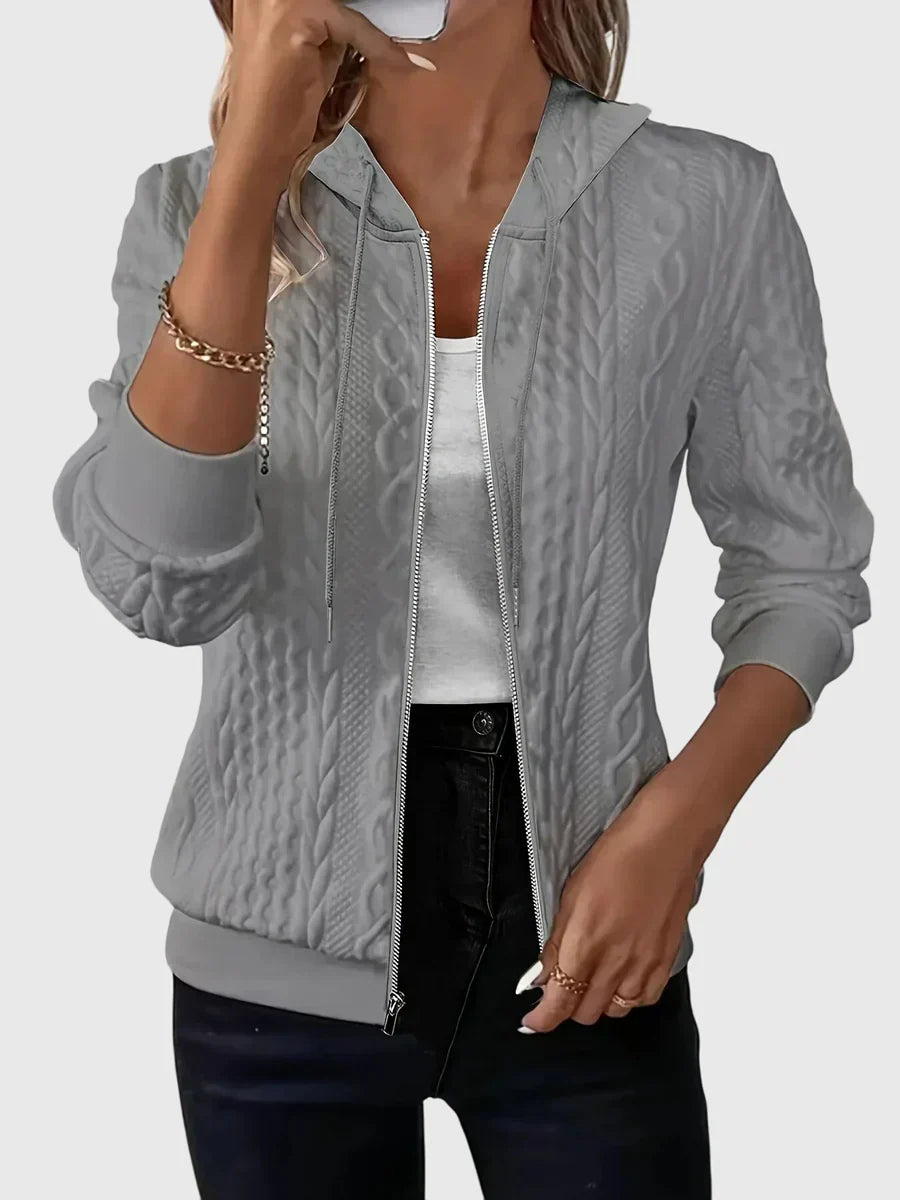 Lena Hoodie with Zipper – women's sweaters, view 3